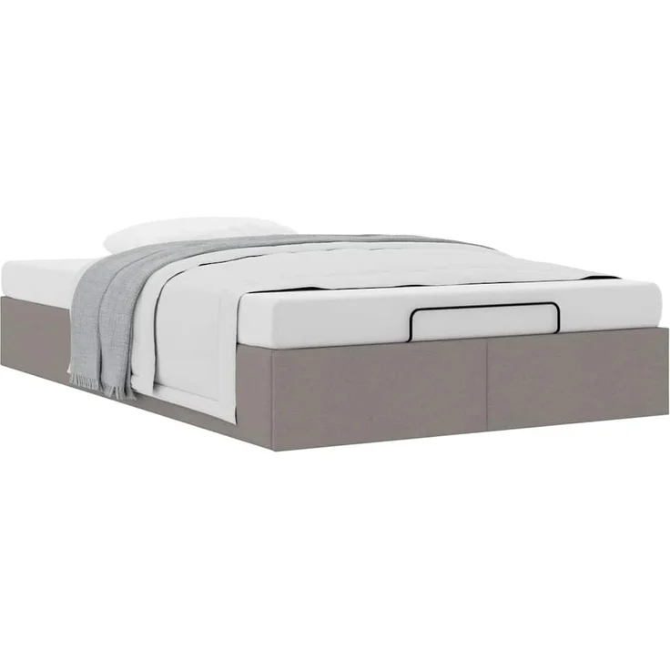 vidaXL Ottoman-Bett ohne Matratze Taupe 120x190 cm Stoff 3310865 – Bild 4