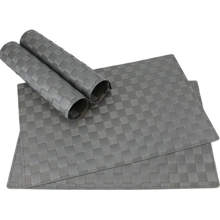 matches21 HOME & HOBBY Platzset Tischset MODERN grau 4er Tischunterlage als Tischdeko, (4-St), modernes Esstisch Platzdeckchen als abwaschbarer Tischuntersetzer – Bild 4