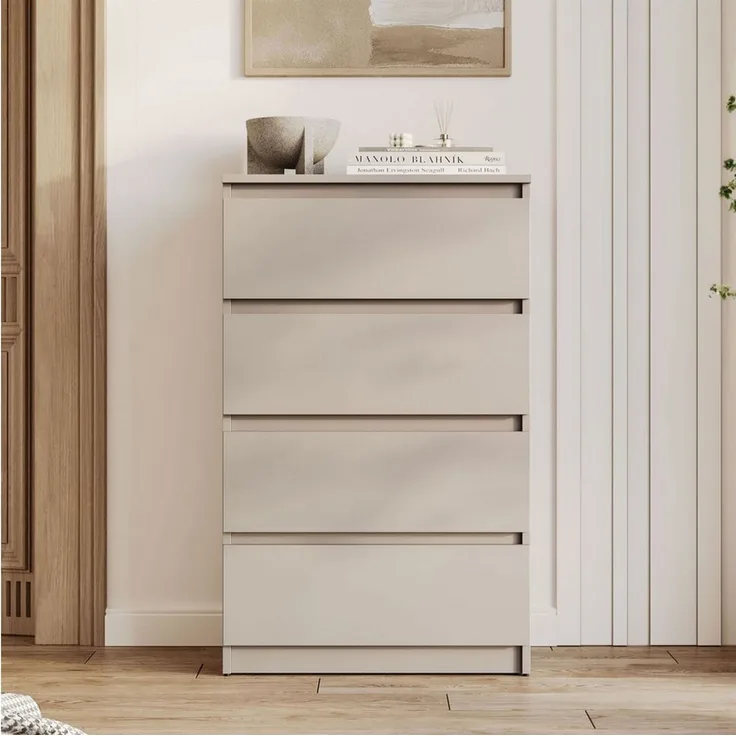 Lookway Kommode HANA M4 – elegante Kommode mit geräumigen Schubladen, Breite: 70 cm