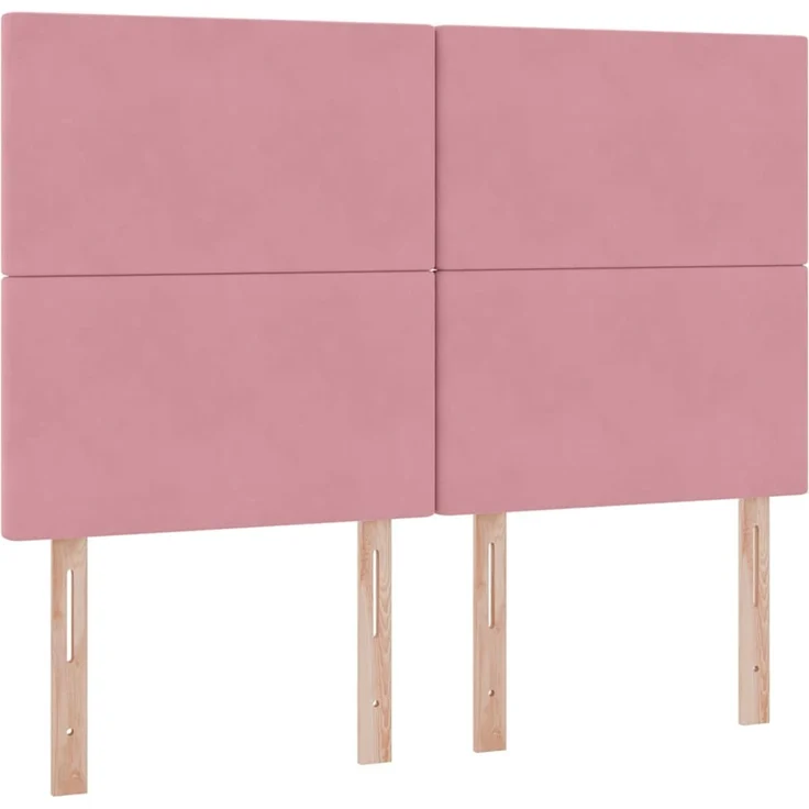 vidaXL Aufbewahrungsbett mit Matratze Rosa 140 x 190 cm Samt 3371972 – Bild 9