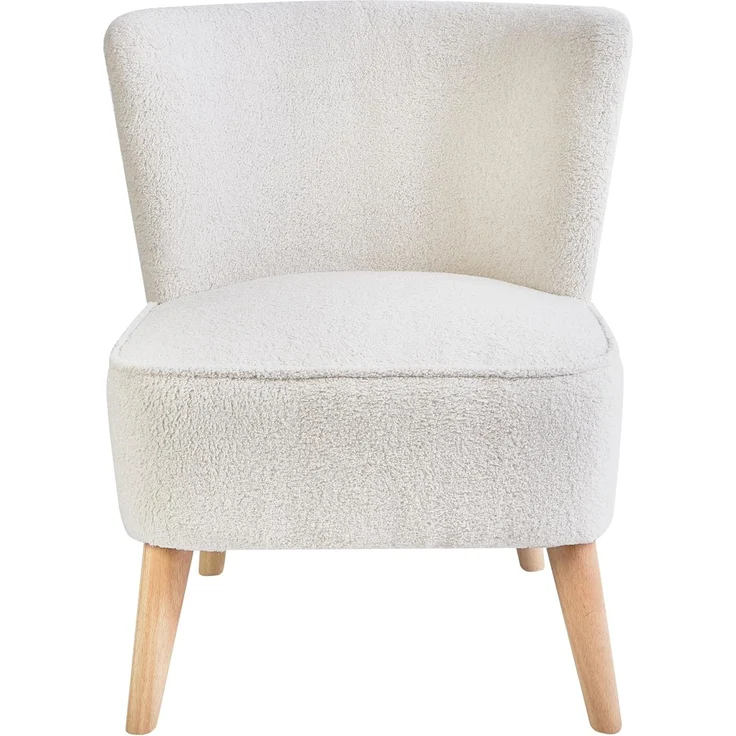 Sessel ALVEN Bouclé Cremeweiß – Bild 1