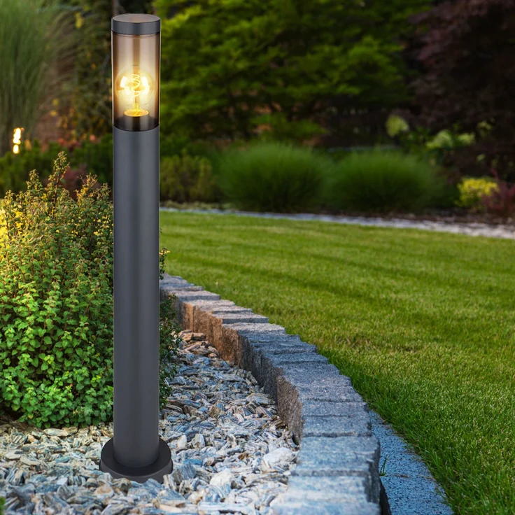 RGB LED Stehleuchte, Edelstahl, rauch, anthrazit, H 80 cm – Bild 7