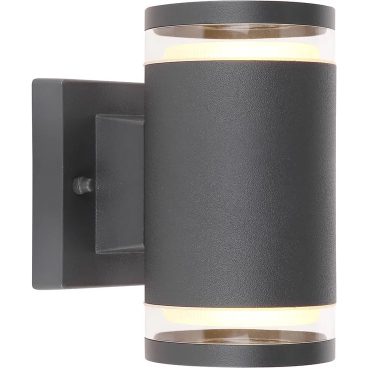 Außen Wandleuchte, Aluminium, Anthrazit, Glas, IP44 – Bild 3