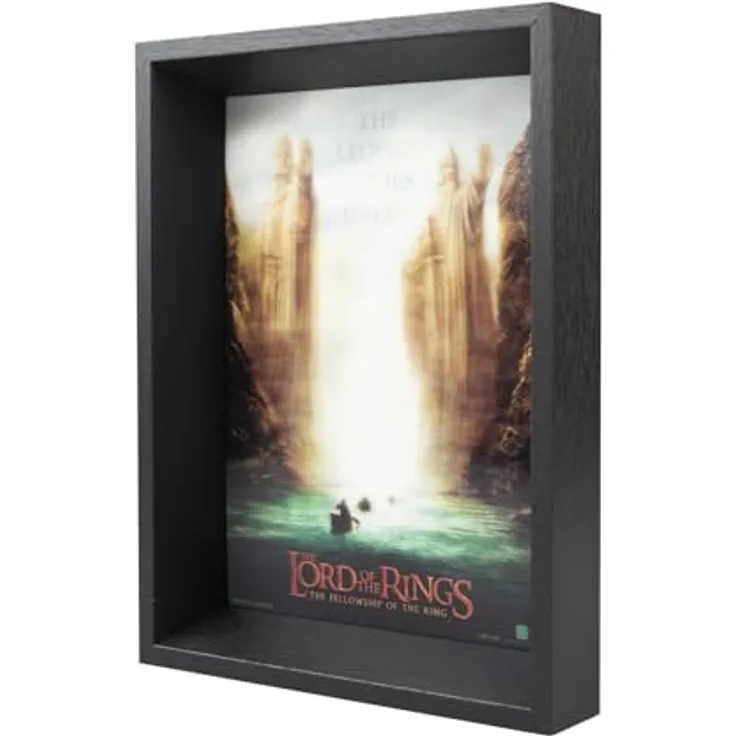 Grupo Erik Der Herr der Ringe Kunstdruck mit 3D Effekt und MDF Rahmen, 22,7 x 30 x 4,5 cm