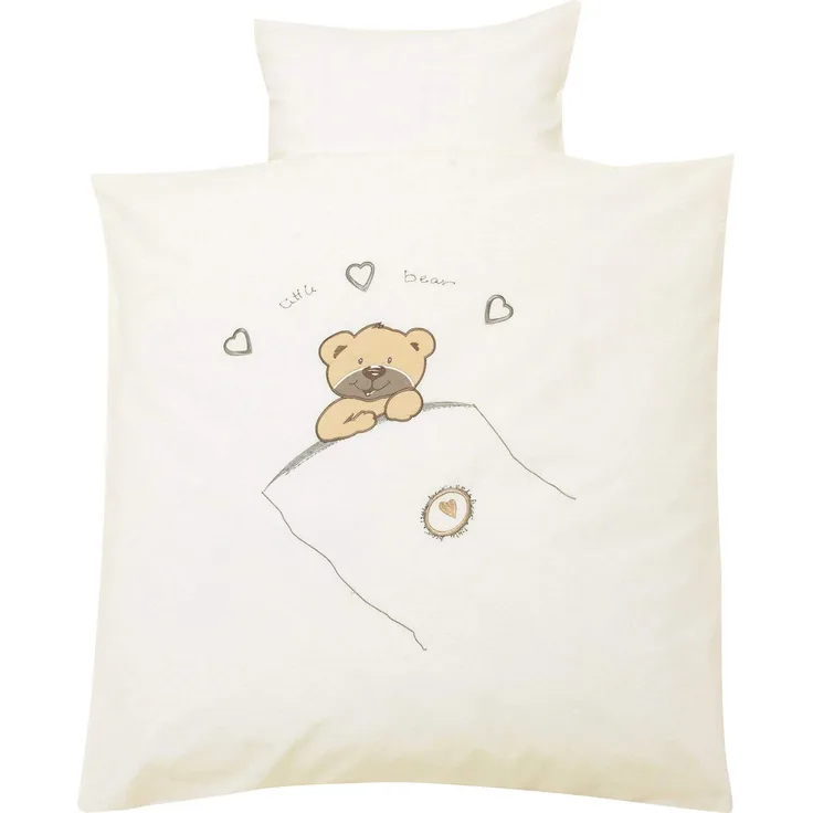 Alvi Bettwäsche Applikation little bear beige 100x135 cm