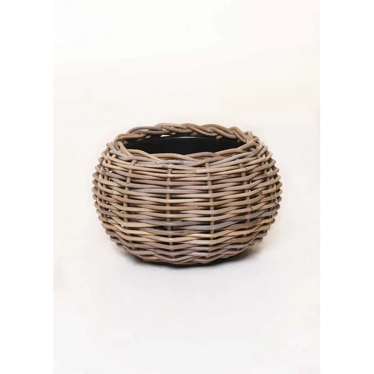 VIVANNO Weidenkorb Rattan PALLA Rund - Natur Geflochten (1 St), 55x44 cm – Bild 3