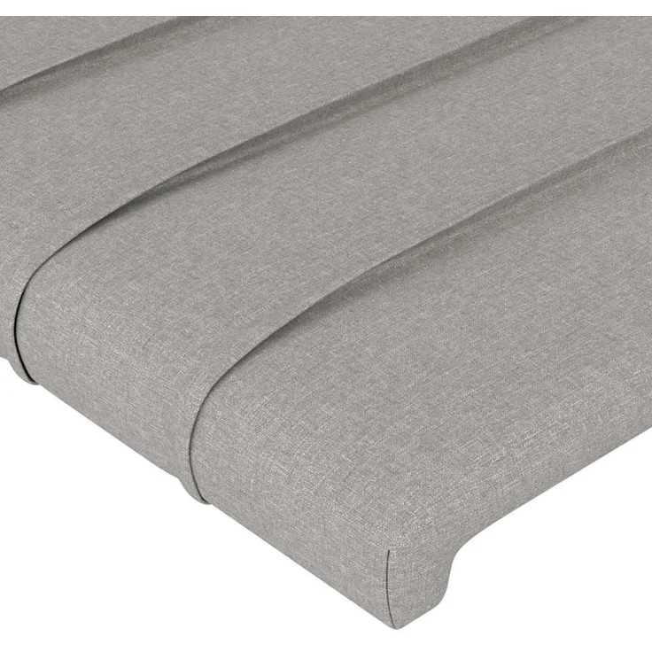 vidaXL Kopfteil mit Ohren Hellgrau 147 x 16 x 78/88 cm Stoff Grau (Art-Nr 3118906) – Bild 4