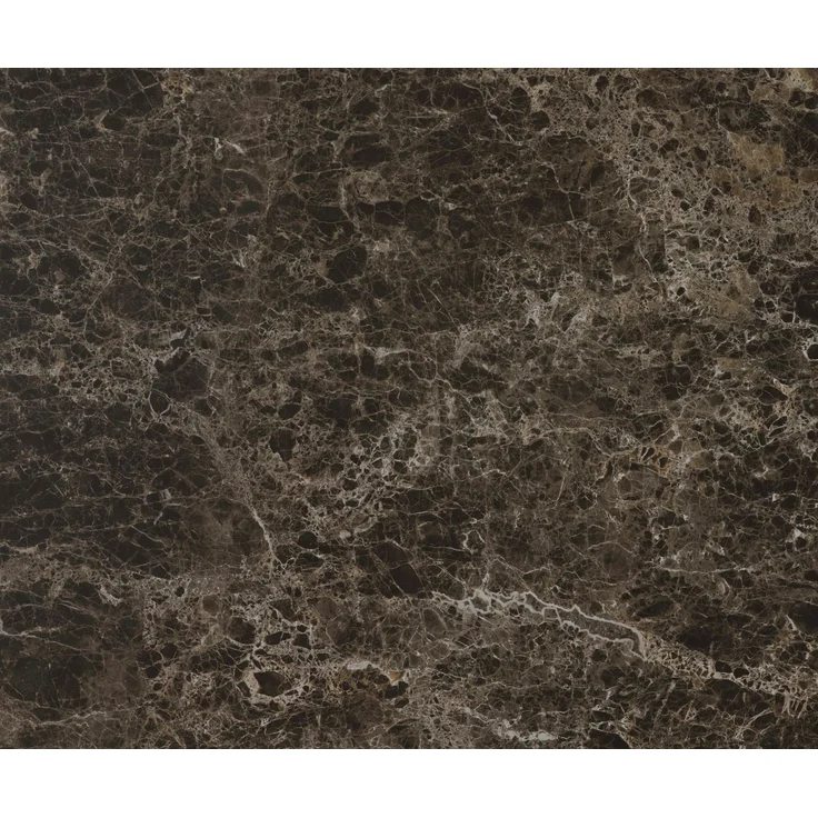 Esstisch Edge Oval 315x150 cm Keramik Emperador Extra Lucidato Dunkelbraun W-Gestell Metall Effektfinish Titan – Bild 3