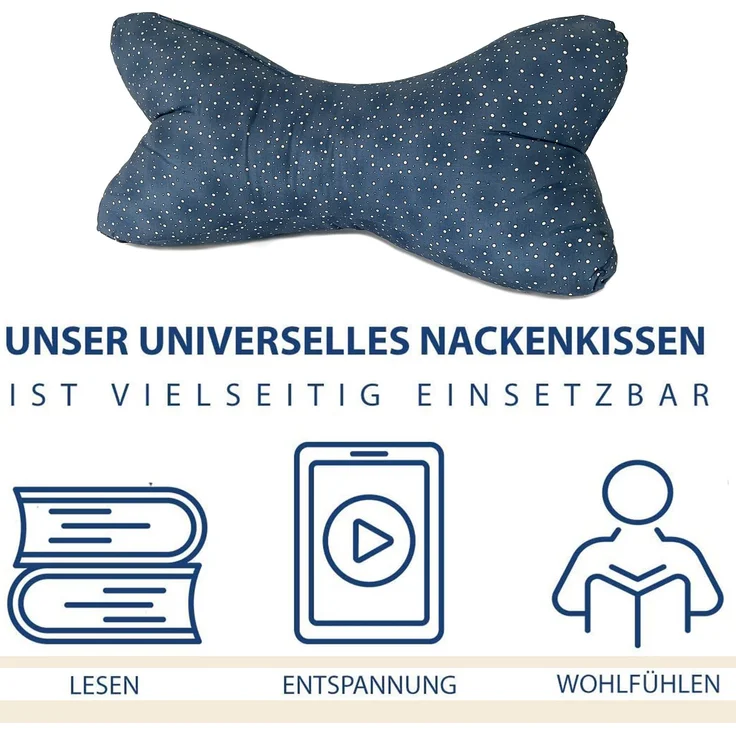 Dr. Berger Leseknochen Spaceblue mit Tupfen 40 x 16 cm – Bild 3