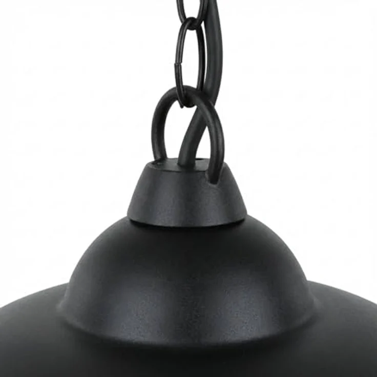 Licht-Erlebnisse LED Hängelampe außen, Aluminium, 25 cm, max. 73 cm höhenverstellbar, IP54, schwarz, 3000 K warmweiß, 640 lm, modern, Pendelleuchte für Veranda und Outdoor – Bild 4
