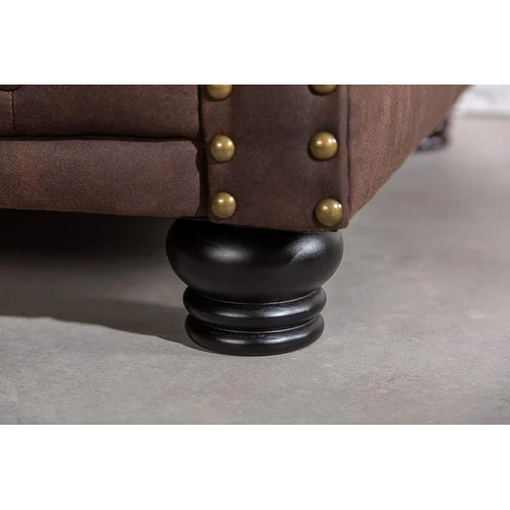 riess-ambiente Sessel CHESTERFIELD 110cm vintage braun (Einzelartikel, 1-St), Wohnzimmer · Microfaser · mit Federkern · mit Armlehnen · Design – Bild 10