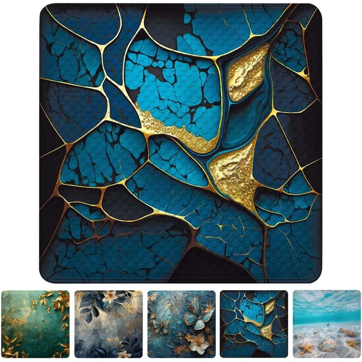 Sanilo Duschmatte mit Motiv, viele schöne Badematten zur Auswahl, rutschfeste & sichere Badematte, hochwertig, Kunststoff PVC, quadratisch, 230 extra starke Saugnäpfe, 53 x 53 cm, waschbar – Bild 1
