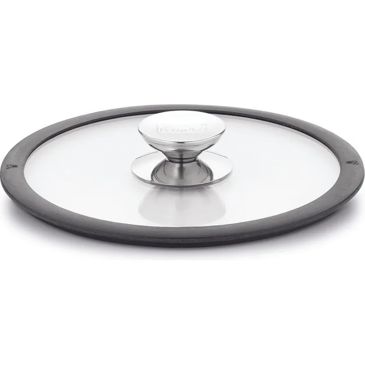 Berndes Glasdeckel mit Silikonring, Spezialglas, Transparent / Schwarz, Ø 24 cm, 007584