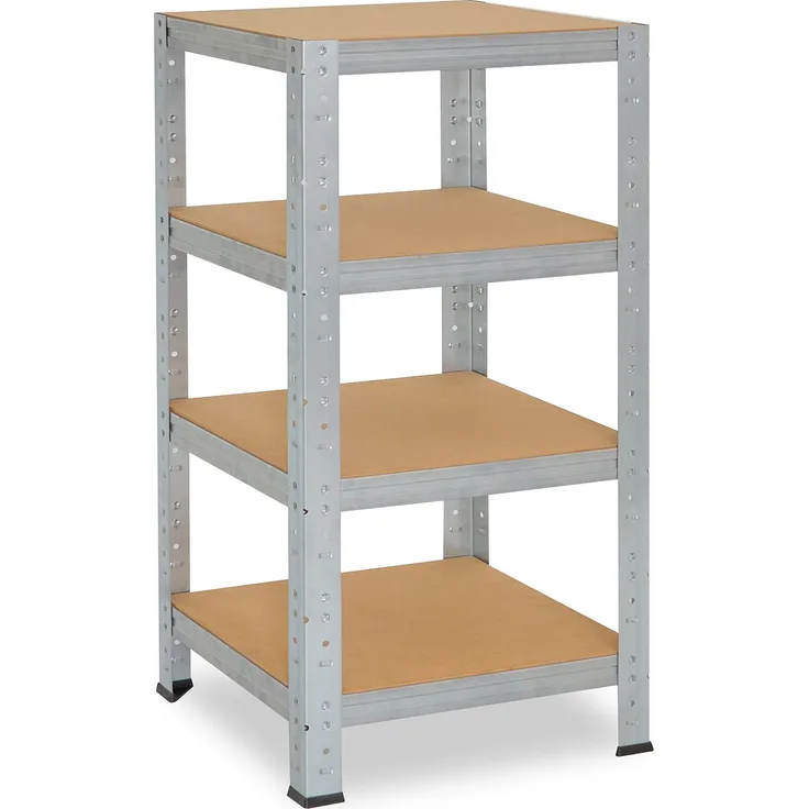 shelfplaza HOME 115x50x50 cm Schwerlastregal in grau-verzinkt mit 4 Böden und 175 kg Traglast pro Boden