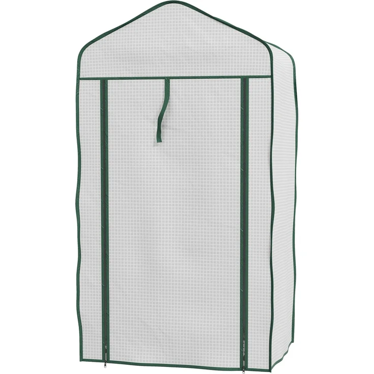 MELAYR, Gartenregal für Gewächshaus, 3 Ebenen, Maße 59 x 39 x 127 cm (L x B x H), pulverbeschichtetes Metall, grün, Weiß – Bild 2