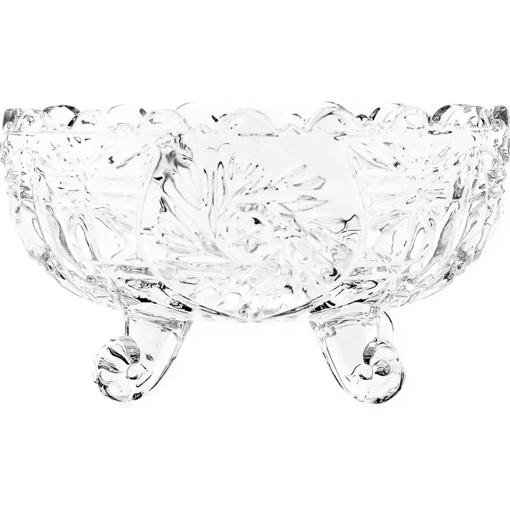 6 Tlg. Set Servierschale aus Glas Oval Glasschalen mit Muster für Snacks, Bowl, Dips – Bild 2