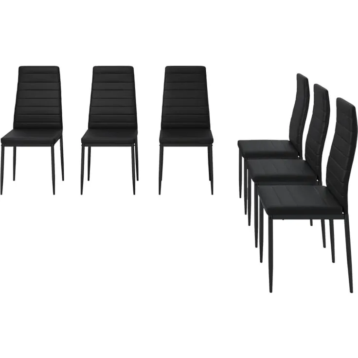 Esszimmerstuhl Grand Schwarz 42.5 x 48 cm 6er Set Vicco