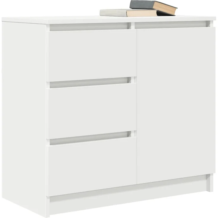 vidaXL Sideboard mit Schublade Weiß 71x35x65 cm Holzwerkstoff 861571 – Bild 3