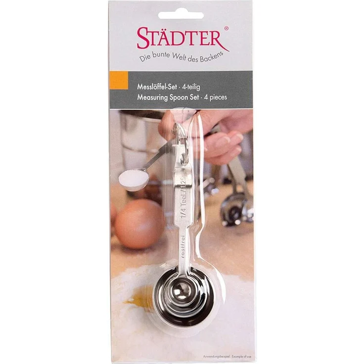 Städter Edelstahl Messlöffel-Set 4-tlg. – Bild 3