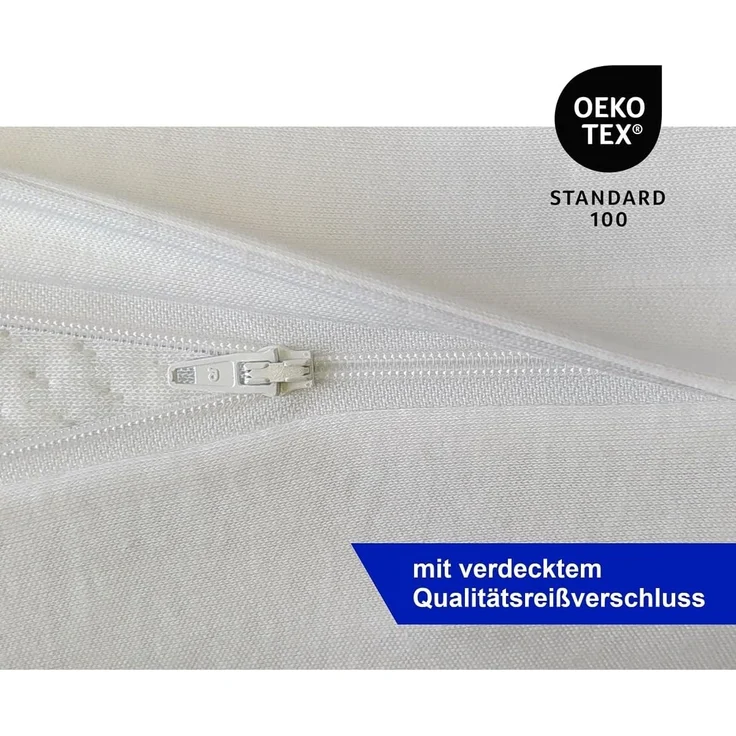 DUKAL Kissenbezug passend für Blackroll Recovery Pillow und weitere, 100% Baumwolle, (1 Stück), aus hochwertigem Doppel-Jersey, mit Reißverschluss, Made in Germany – Bild 3