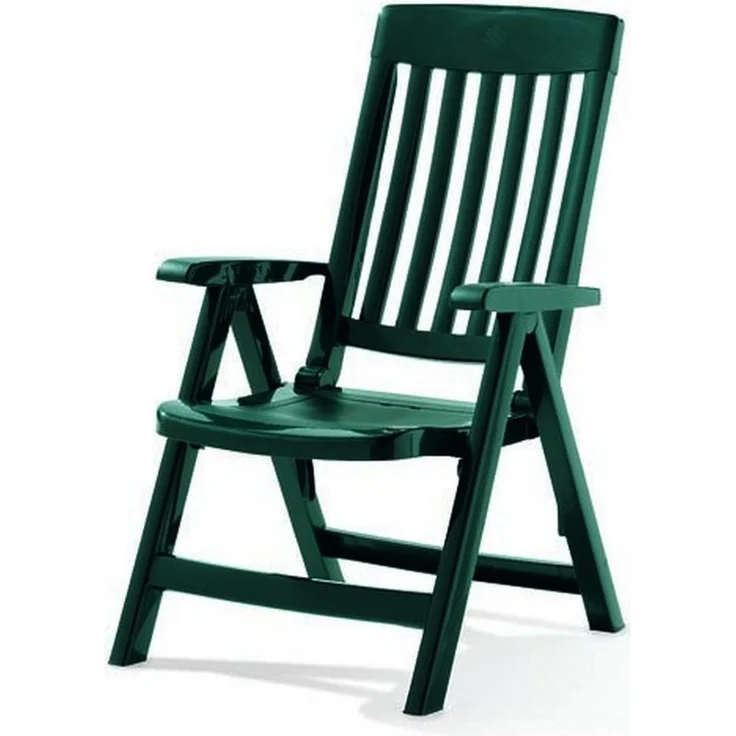 Sieger Palma Klappsessel 4 fach verstellbar, Vollkunststoff Smaragdgrün 62 x 105 x 67 cm – Bild 4