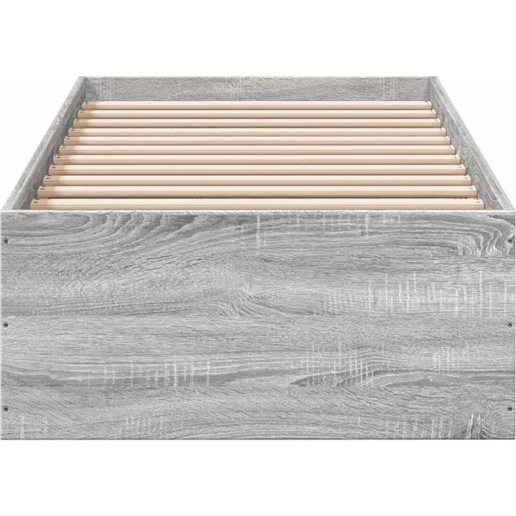 vidaXL Bodenbettgestell Grau Sonoma 80 x 200 cm Holzwerkstoff 3429545 – Bild 4