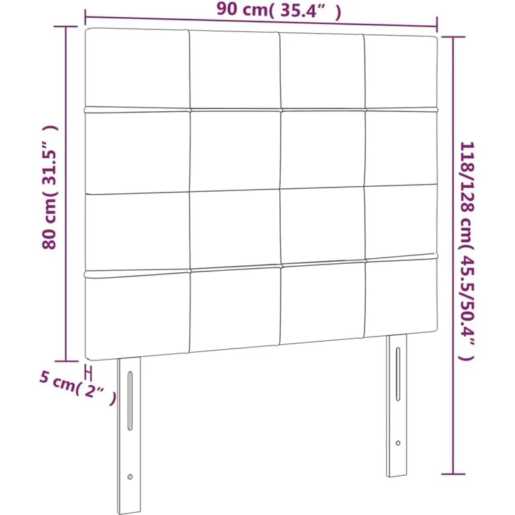 vidaXL Kopfteil Creme 90x5x118/128 cm Stoff (Art-Nr 3116319) – Bild 3