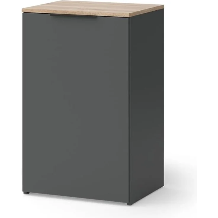 Kommode Wido Anthrazit 50 x 80 cm mit Regal Vicco – Bild 1