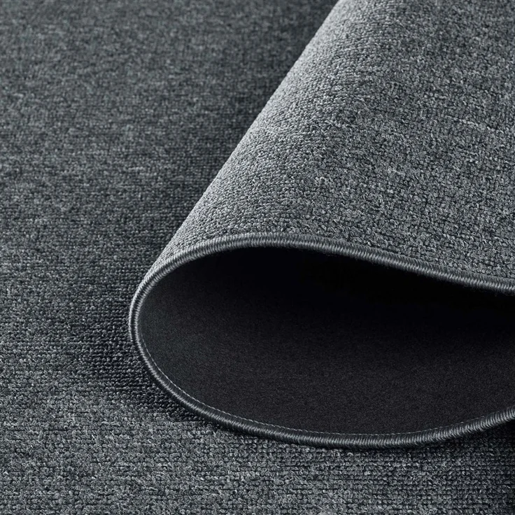 TaraCarpet Teppich Kurzflor-Teppich Joy Flachgewebe Schlingenteppich, rechteckig, Höhe: 4 mm, Flachflor Kurzflor uni anthr Wohnzimmer Schlafzimmer Esszimmer 080x150 – Bild 4