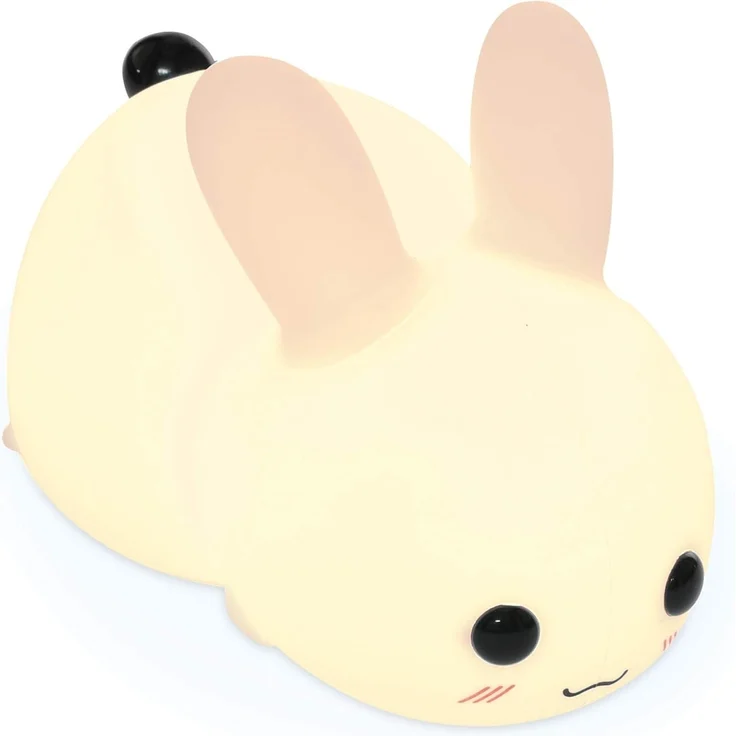 Navaris LED Nachtlicht Snow White Rabbit - mit USB Kabel - dimmbar - süße Nachttischlampe für Kinder - Kinderzimmer Schlummerlicht Lampe Weiß – Bild 8