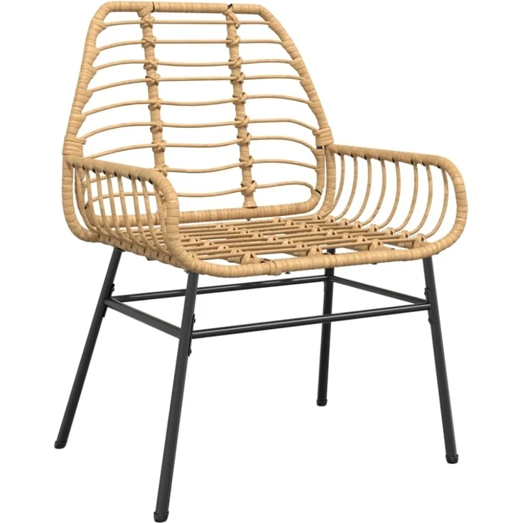 vidaXL Gartenstühle 2 Stk. Braun Poly Rattan 369092 – Bild 4