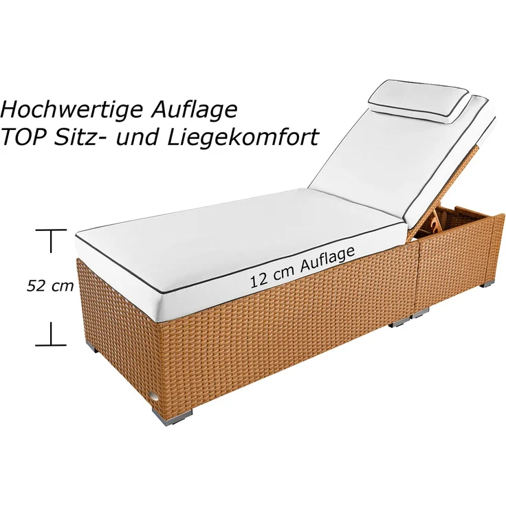 RS Trade Gartenliege Sonnenliege Verona High – Bild 5