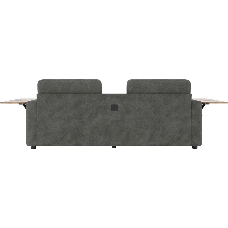 ZUBALIYA Schlafsofa 71x57.5 cm, mit Schreibtisch, mit Schubladen, mit Stauraum, mit Ablageflächen, mit Ausziehbett, Grau – Bild 17