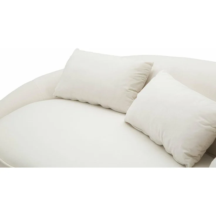 Dmora Sofa 3-Sitzer Pace 185x84 cm Weiß, Kissen Inklusive – Bild 7