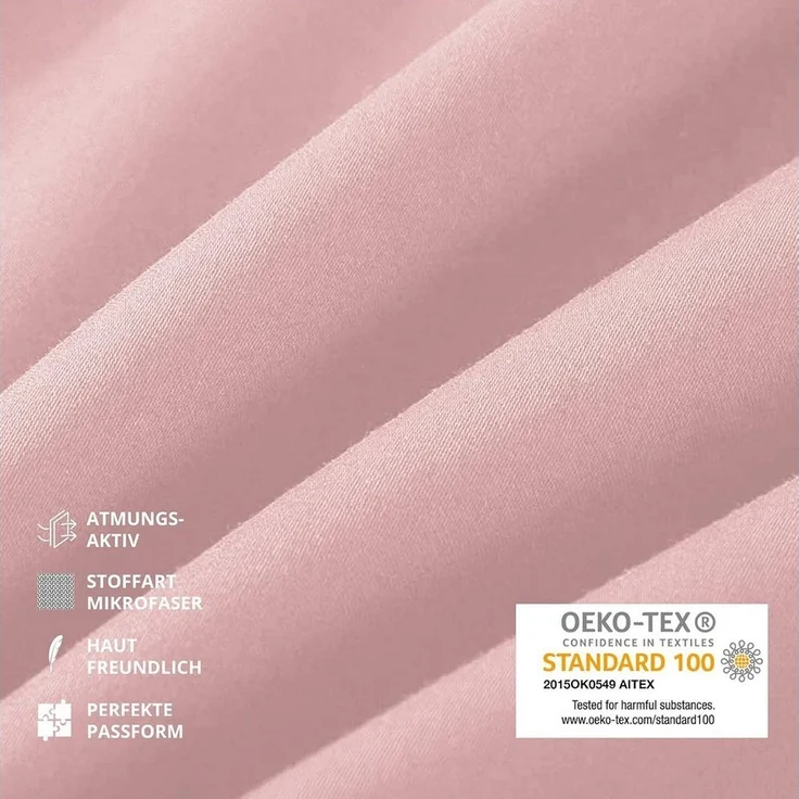 Müskaan Kissenbezug Kissenbezug 40x40 40x80 80x80 2er Pack Mikrofaser Kissenhülle, (2 Stück), mit Reißverschluss – Bild 2