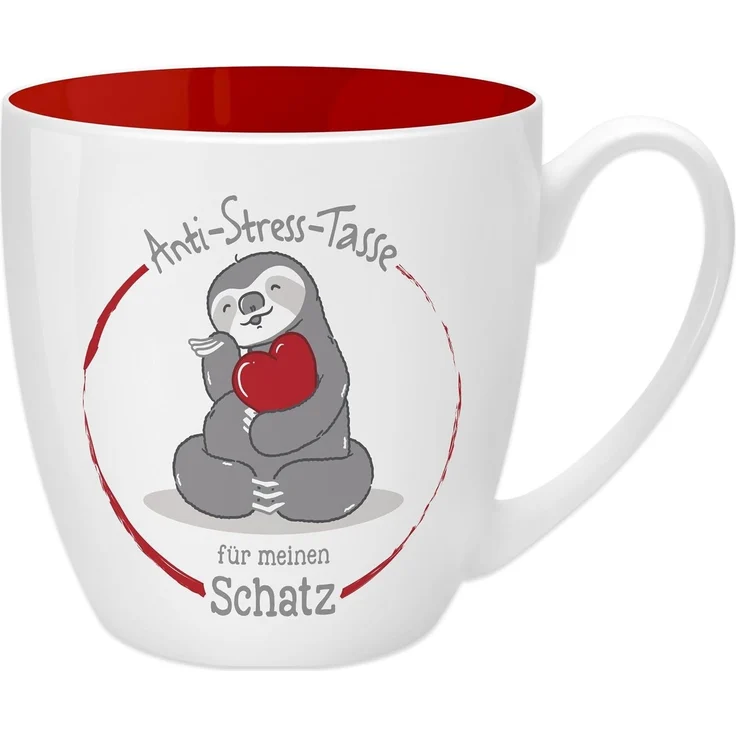 GRUSS & CO Anti-Stress-Tasse Motiv "den Schatz" | Tasse mit Spruch, 45 cl, New Bone China | Geschenk für Sie | 45520 – Bild 1