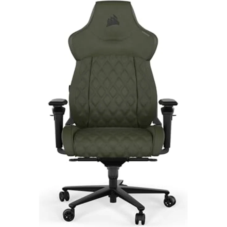 Corsair TC500 Luxe Gaming-Stuhl mit verstellbarer Lendenstütze und Omniflex-Armlehnen, Grau – Bild 3