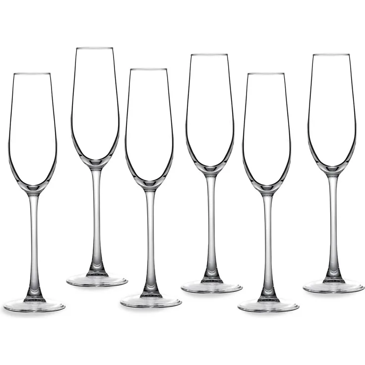 ECHTWERK Sektglas Champagnerkelch-Set 190 ml, 6-tlg, Glas, für Champagner, Schaumwein, Aperitifs, ideal für Feierlichkeiten