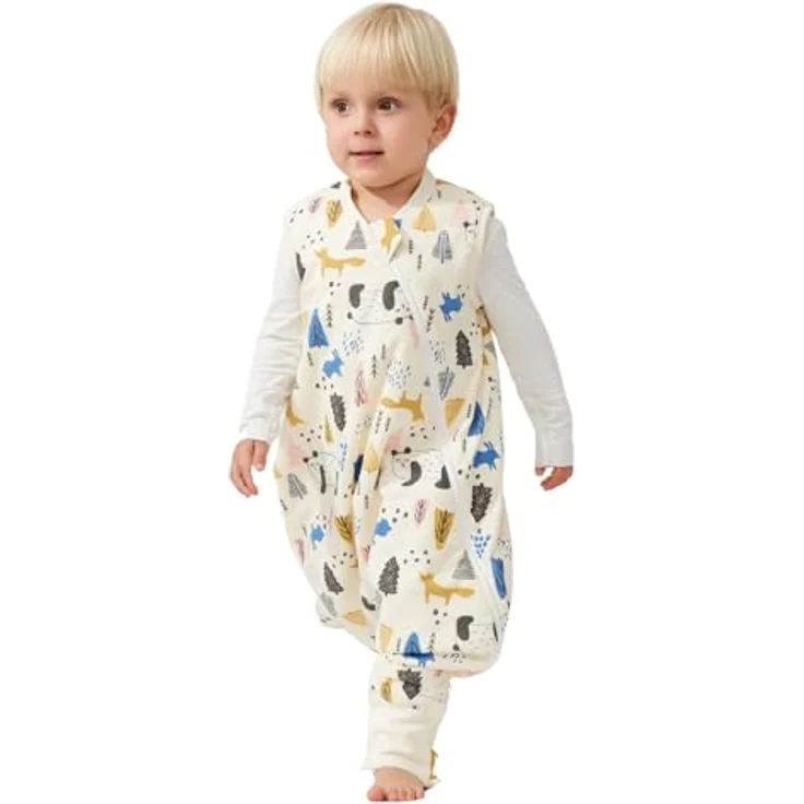 Duomiaomiao Baby Schlafsack, 1x Winterschlafsack, Panda/2.5 Tog, 85cm / Babygröße 90-100cm, 100% Baumwolle – Bild 2