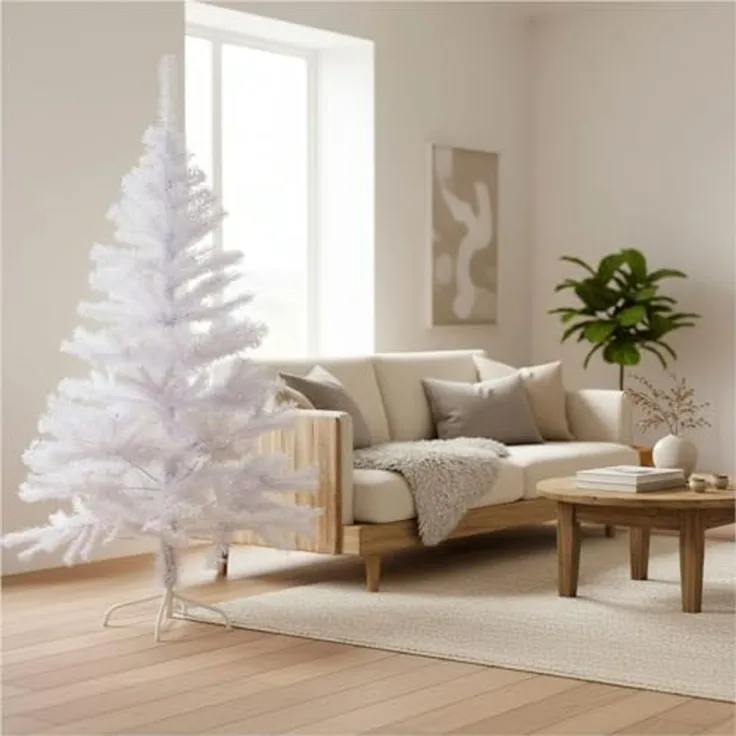 Künstlicher Weihnachtsbaum Weiß Kunststoff 150cm