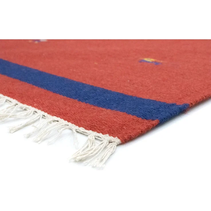 Kelim Teppich - Trendy 180x120 cm - rot – Bild 3