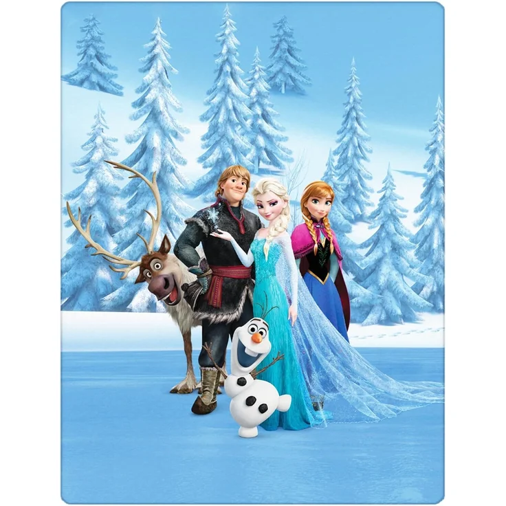 BERONAGE Tagesdecke Frozen Die Eiskönigin Decke Sven Rentier 130x170 cm Coral Fleecedecke, passend zur Bettwäsche, ideal für Sofa, Couch, Bett, Auto, Camping – Bild 7