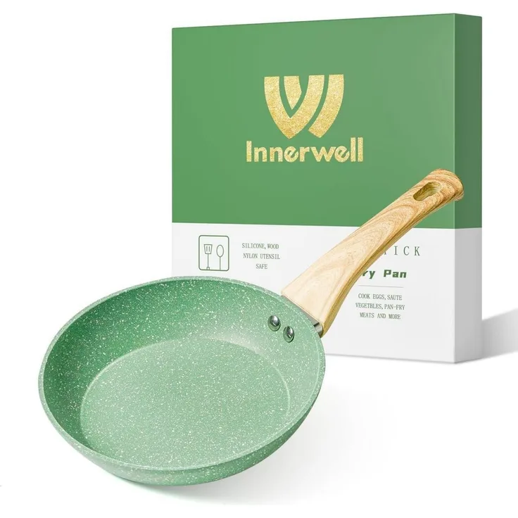 Antihaft Bratpfanne 28cm Granitbeschichtung Induktion Pfanne Grün