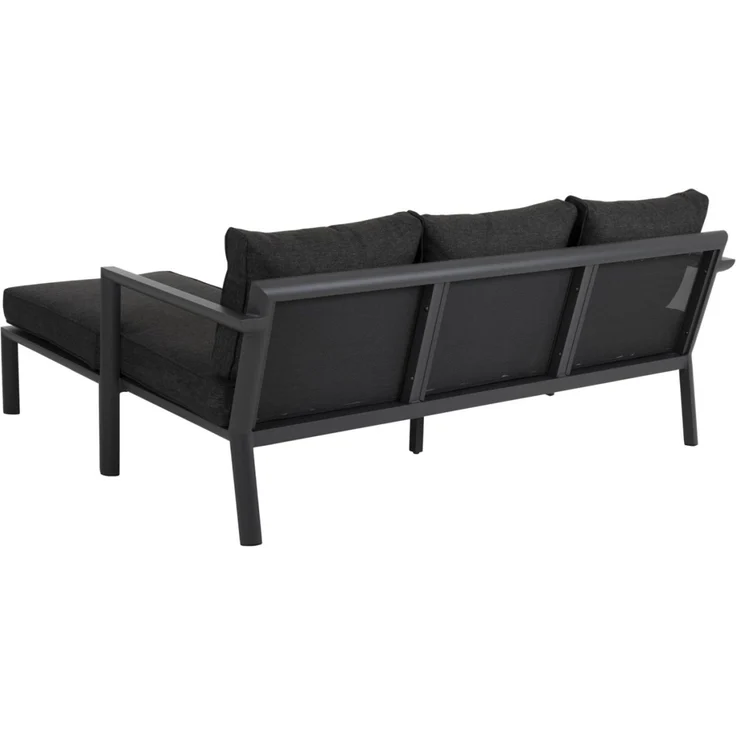 Gartenecksofa Delia von Brafab aus Aluminium und Olefin-Stoff, modern, anthrazit, inkl. Kissen – Bild 2