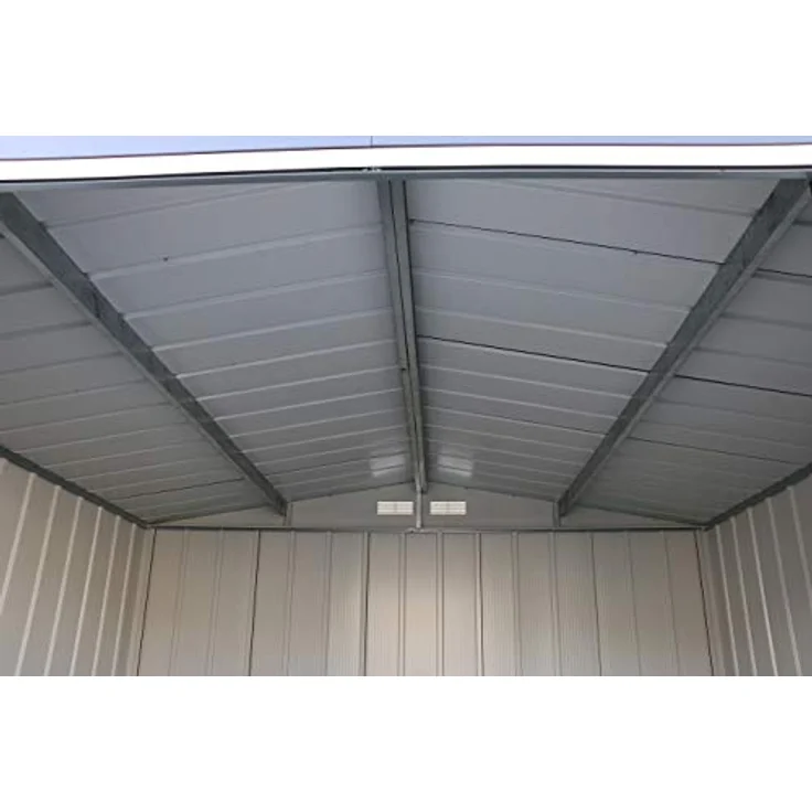 Duramax ECO 8x8 (5.89 m²) Metallgerätehaus, feuerverzinktes Metall gerätehaus - Geräteschuppen, verstärkte Dachkonstruktion, wartungsfreier und wetterfester Metallschuppen, Anthrazit – Bild 14