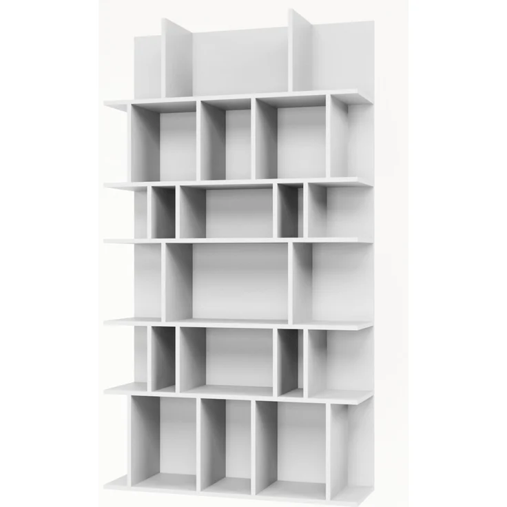 Selsey 'Bemmi' Wand- und Standregal mit asymmetrischen Fächern, Weiß, 180 × 50 cm – Bild 8