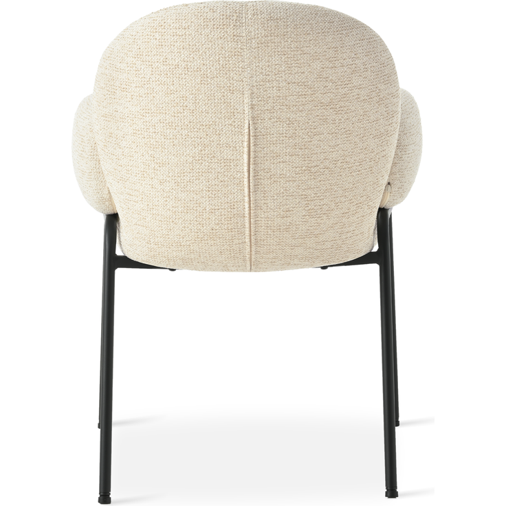 GOEURVANT 1235 Esszimmerstühle 4er-Set mit Armlehnen, Polsterstühle, Webstoff - Beige – Bild 8