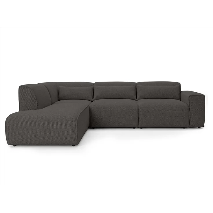 AX LIVING Wohnlandschaft mit Schlaffunktion Ruyam Grau Sofa L – Bild 5