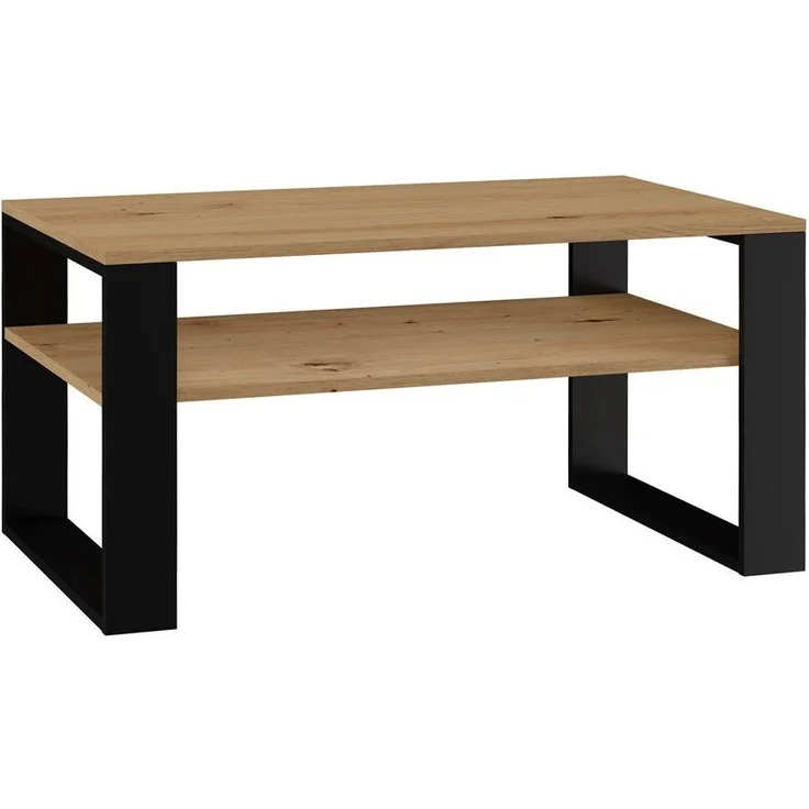 TOPESHOP COUCHTISCH MODERN Laminierte Spanplatte Weiß 58x90x50 cm (H 50 x T 58 x B 90 cm) – Bild 5
