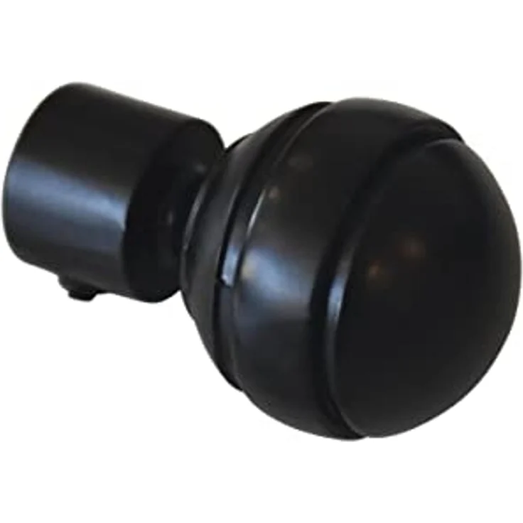 Gardinia Endstück für Gardinenstange Chicago Kugel für Ø 20 mm schwarz-matt – Bild 1